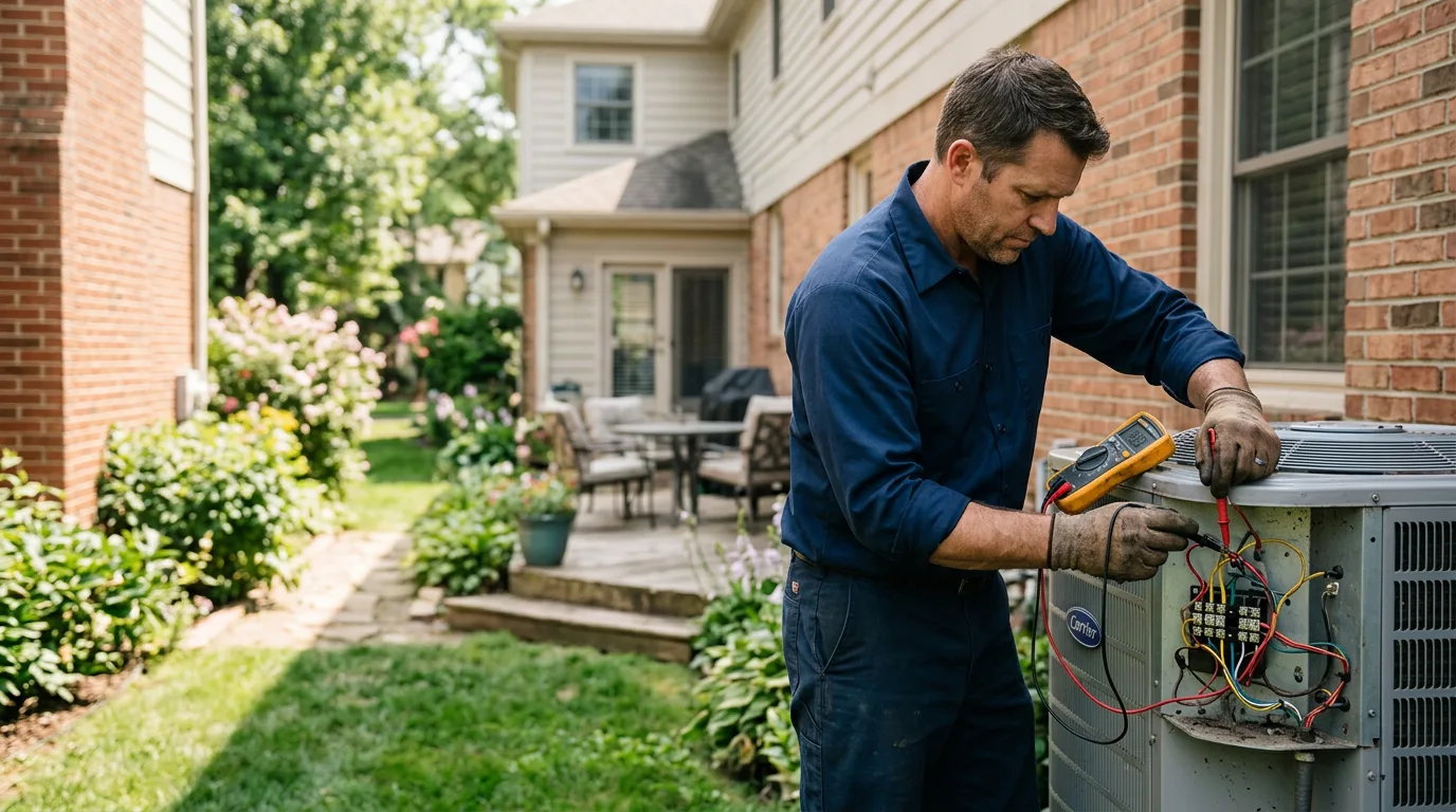 HVAC technician working near Opelika, AL
